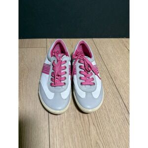 Ecco Hydromax Womens Golf Shoes Pink Gray White Size 38 US 7-7 1/2 Leather